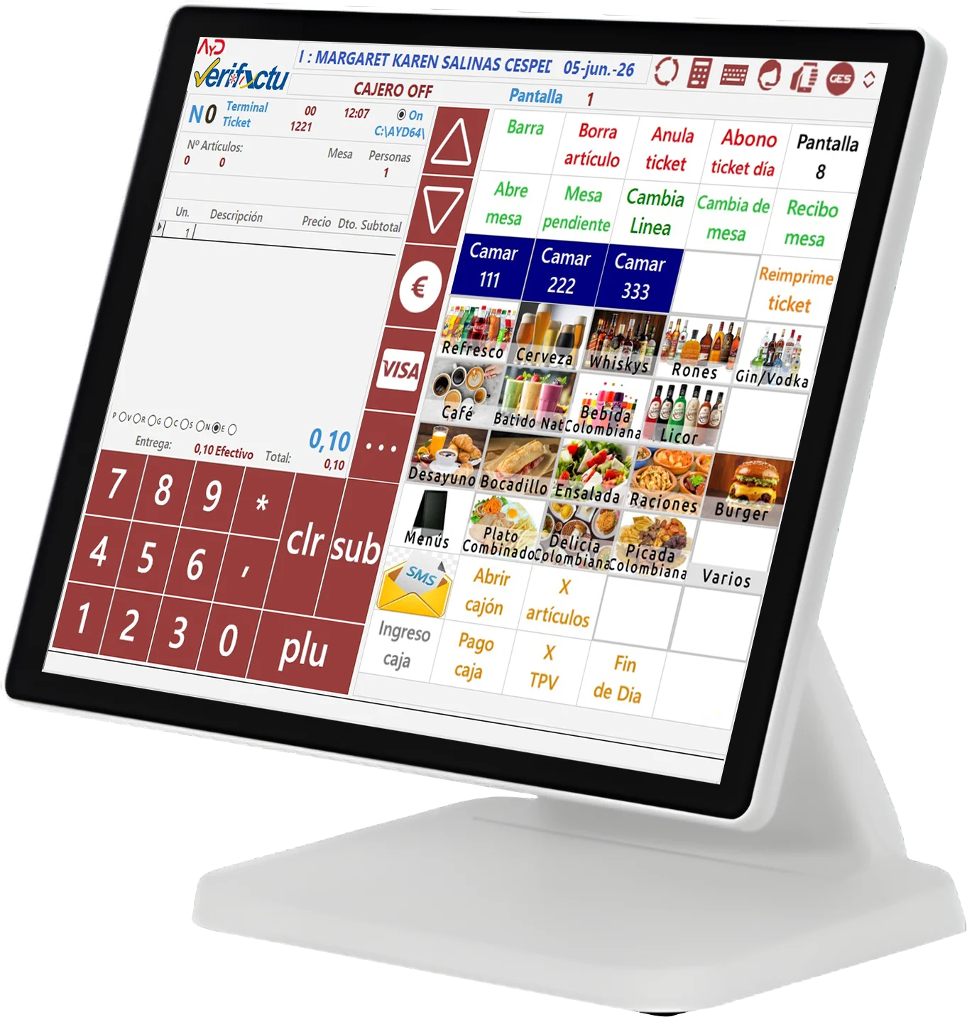 AyD TPV Software Interfaz